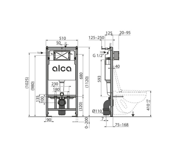 Унитаз + инсталляция CREAVIT    интернет магазин сантехники BATHPOINT
